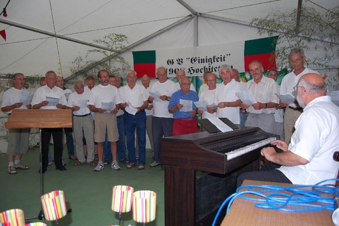 Der Männertreff der evangelischen Kirchengemeinde sang Volkslieder.